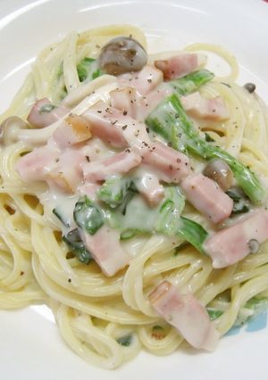 レンジでパパッと簡単♪クリームパスタ-レシピのメイン写真