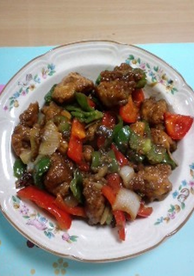 鶏肉の唐揚げのさっぱり炒め-レシピのメイン写真