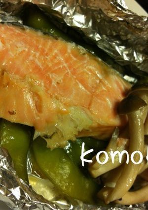 簡単！塩鮭とバターでホイル焼き。　-レシピのメイン写真