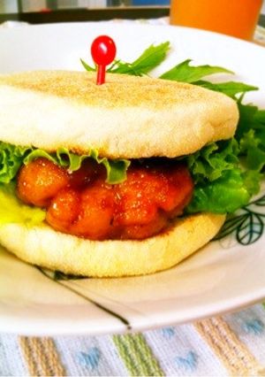 和風照り焼きチキンマフィンバーガー-レシピのメイン写真