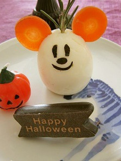 ハロウィンに!ゆでたまごミッキー-レシピのメイン写真