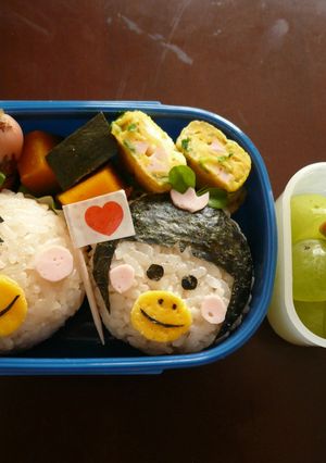ぱっか～ん♪はなかっぱとももかっぱお弁当-レシピのメイン写真