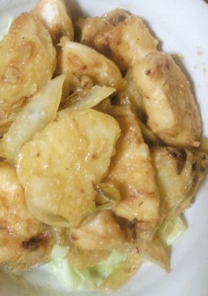 しっとり鶏ムネ肉とじゃがいもの味噌炒め♪-レシピのメイン写真