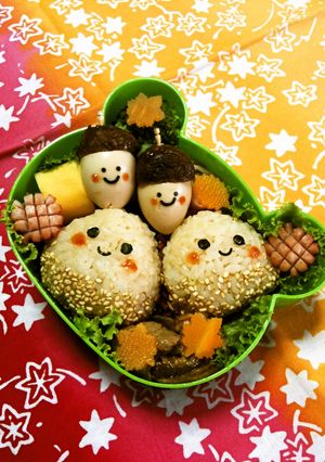＊キャラ弁＊仲良しどんぐり＆くり兄弟-レシピのメイン写真