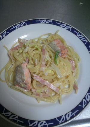 ラーマたっぷりクリームパスタ-レシピのメイン写真