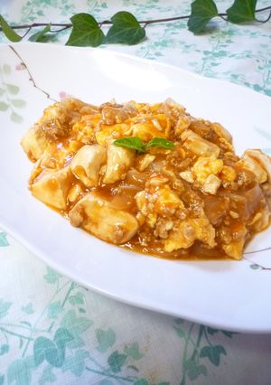鶏ミンチと豆腐のふわとろ卵のケチャップ煮-レシピのメイン写真