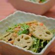しゃっきりレンコンと水菜のごまマヨサラダ