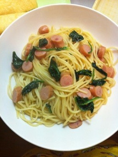 ほうれん草とウインナーの美味パスタ♪♪-レシピのメイン写真