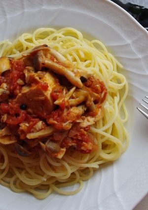木こり風きのことツナのスパゲティ-レシピのメイン写真