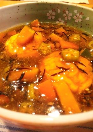 魚河岸あげのかぼちゃ胡麻あんかけ-レシピのメイン写真