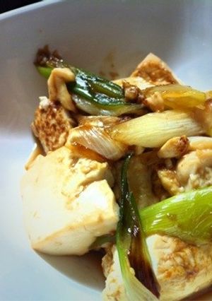 簡単‼ ごま油香る 豆腐と白ネギの炒め物-レシピのメイン写真