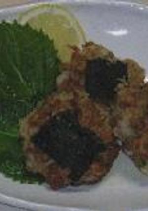 しいたけと納豆の陣笠磯辺あげ-レシピのメイン写真