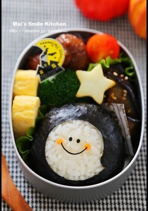 くり抜きおばけちゃん★ハロウィンキャラ弁-レシピのメイン写真