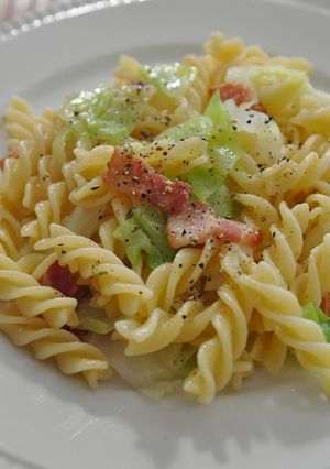 さっぱり茹でキャベツのベーコンパスタ-レシピのメイン写真