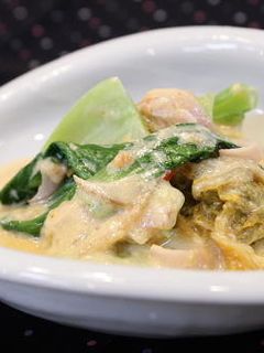 青梗菜とキムチのクリーム煮-レシピのメイン写真