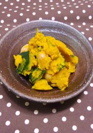 簡単♪大豆入りかぼちゃサラダ-レシピのメイン写真