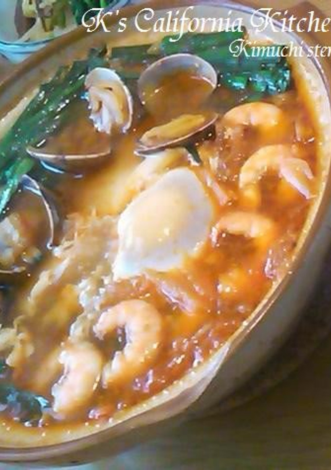 魚介と豚肉で　コクのあるキムチ鍋-レシピのメイン写真