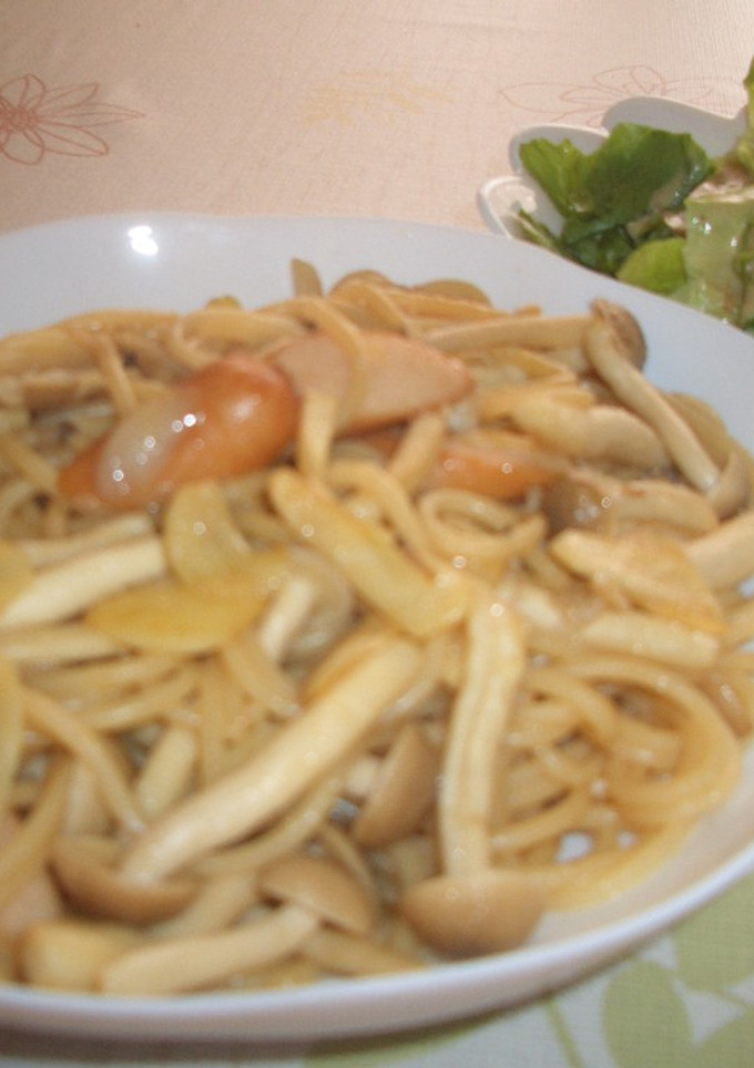 バターしょうゆきのこスパ-レシピのメイン写真