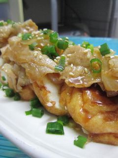 ガッツリ系☆厚揚げの生姜焼きのせ-レシピのメイン写真