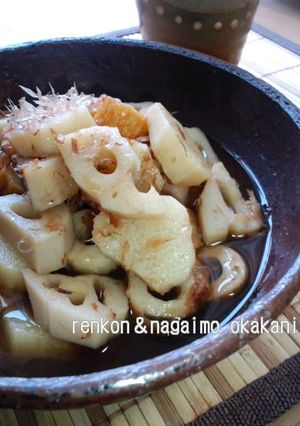 蓮根と長芋の優しい煮物-レシピのメイン写真