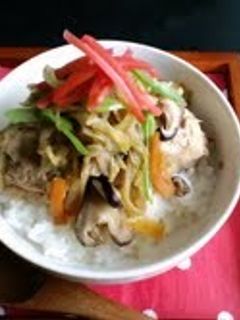 キャベツと豆腐の煮物丼-レシピのメイン写真