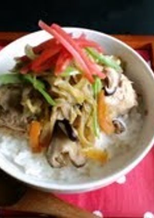 キャベツと豆腐の煮物丼-レシピのメイン写真