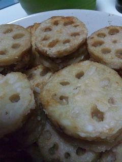 れんこんの挟み揚げ-レシピのメイン写真