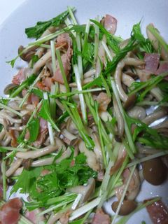 きのこと水菜のシャキシャキサラダ-レシピのメイン写真