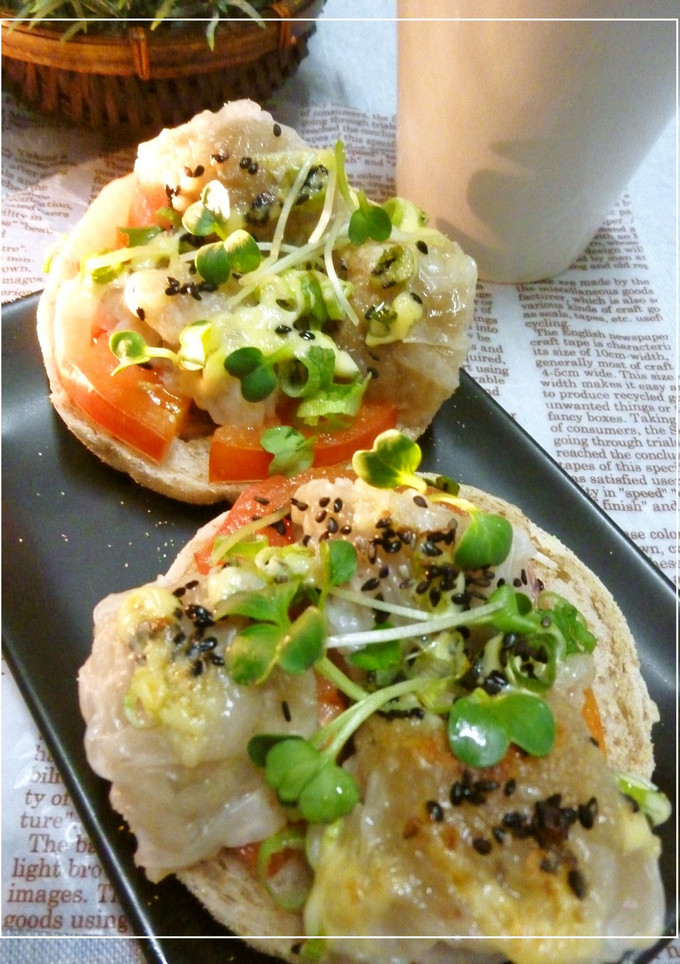 トマトと焼売のトースト-レシピのメイン写真