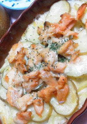 秋の味♪秋鮭としめじのポテトグラタン-レシピのメイン写真