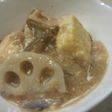 豆腐と根菜のたらこあんとじ