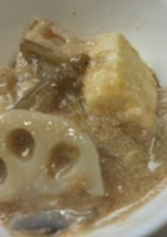 豆腐と根菜のたらこあんとじ-レシピのメイン写真