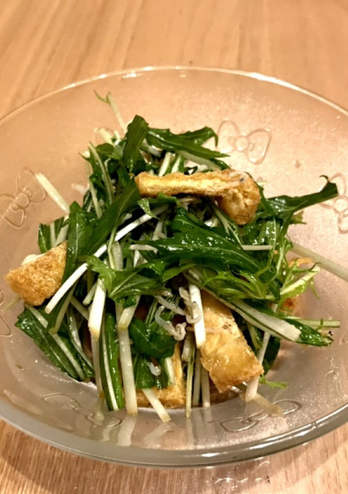 超簡単♪水菜と油揚げのじゃこ和えサラダ-レシピのメイン写真