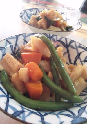 叩き蓮根の煮からめ-レシピのメイン写真