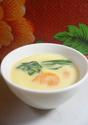 チンゲン菜のほっこりコーンポタージュ♪-レシピのメイン写真