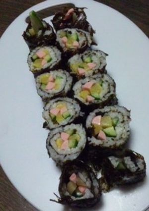 韓国のり巻き風★ご飯が1合あまったら-レシピのメイン写真