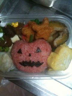 キャラ弁 ハロウィンお化けカボチャ-レシピのメイン写真