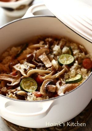 オリーブオイル炊き込みご飯＊きのこ＊-レシピのメイン写真
