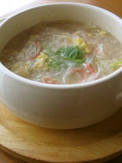 かにかまだけど…中華風♪かに玉春雨スープ-レシピのメイン写真