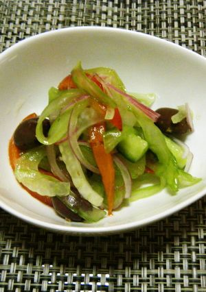 彩り野菜の粒胡椒ドレッシング♪-レシピのメイン写真