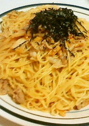 まろやか〜豚キムクリームスパゲティ-レシピのメイン写真