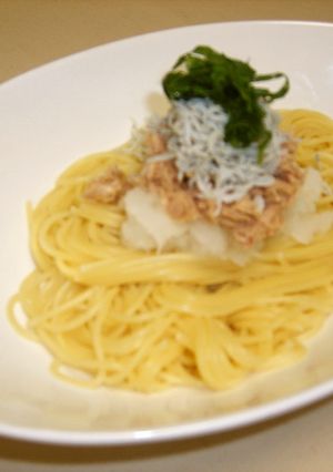 大根おろし・ツナ・ジャコ和風パスタ-レシピのメイン写真