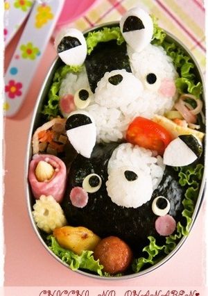 ＊キャラ弁＊　モノクロうさぎちゃん-レシピのメイン写真