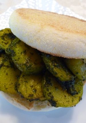 ジェノベーゼポテトのマフィンサンド-レシピのメイン写真