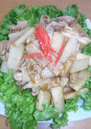 マジうま！豚バラと長芋のシャキシャキ炒め-レシピのメイン写真
