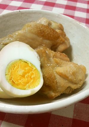 美味しい味噌味♪手羽元とゆで卵の煮物♪-レシピのメイン写真