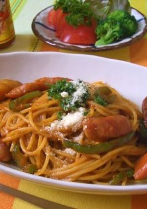 カレーナポリタン♪野菜もゴロゴロ~♪-レシピのメイン写真