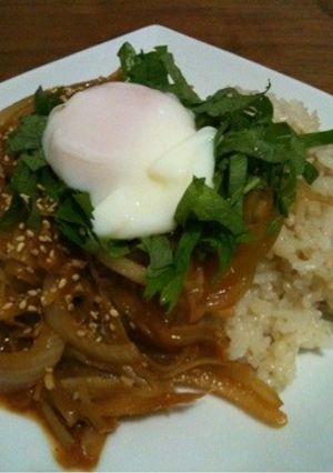 牛蒡と玉ねぎ簡単丼-レシピのメイン写真