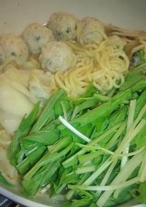 鶏団子とえびワンタンのちゃんぽん-レシピのメイン写真