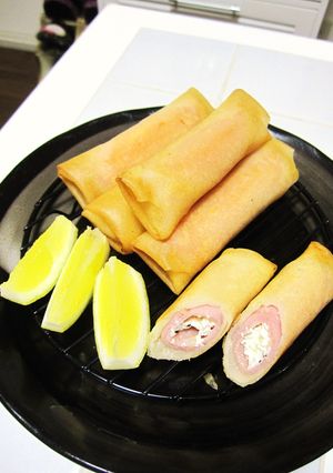 水切りヨーグルトとロースハムの春巻き-レシピのメイン写真